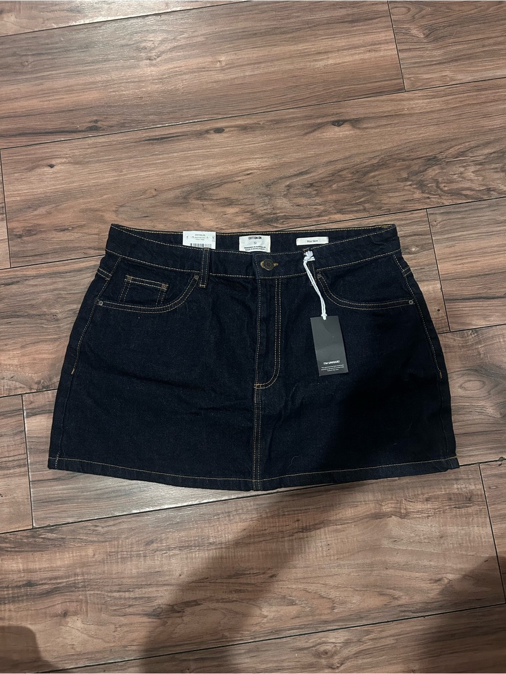 Cotton On Dark Indigo Denim Mini Skirt